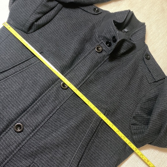 BOSS HUGO Boss Cassman coat wool blend zip/button front pockets lined men 40R - Picture 11 of 14